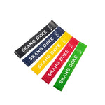 5-piece resistance bands set with five color-coded resistance levels