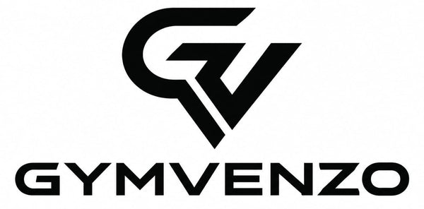 Black stylized 'GV' logo above the word 'GYMVENZO' in bold black uppercase letters on a plain white background.