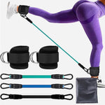 Ankle strap resistance bands set for glute, hip and leg workouts