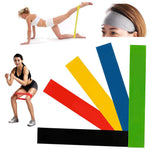 Woman using resistance bands for leg and lower body exercises
