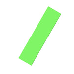 Neon green rectangular object on a white background